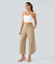 Breezeful™ High Waisted Crossover Quick Dry Resort Pants with Pockets - Curds & Whey