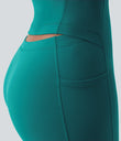 SoftlyZero™ Plush Backless Active Dress-Easy Peezy Edition - Quetzal Green