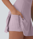 SoftlyZero™ Airy U Neck 2-in-1 Pocket Mini Cool Touch Dance Active Dress-Easy Peezy - Pink Purple