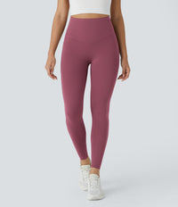 Halara UltraSculpt™ High Waisted Butt Lifting Tummy Control Pocket Shaping Workout Leggings - Evening Red