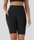 Halara UltraSculpt™ High Waisted Tummy Control Pocket Shaping Training Biker Shorts 9'' - Black