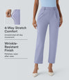 Halara Flex™ DayStretch High Waisted Pocket Ankle Length Tapered Work Pants - Icelandic Blue