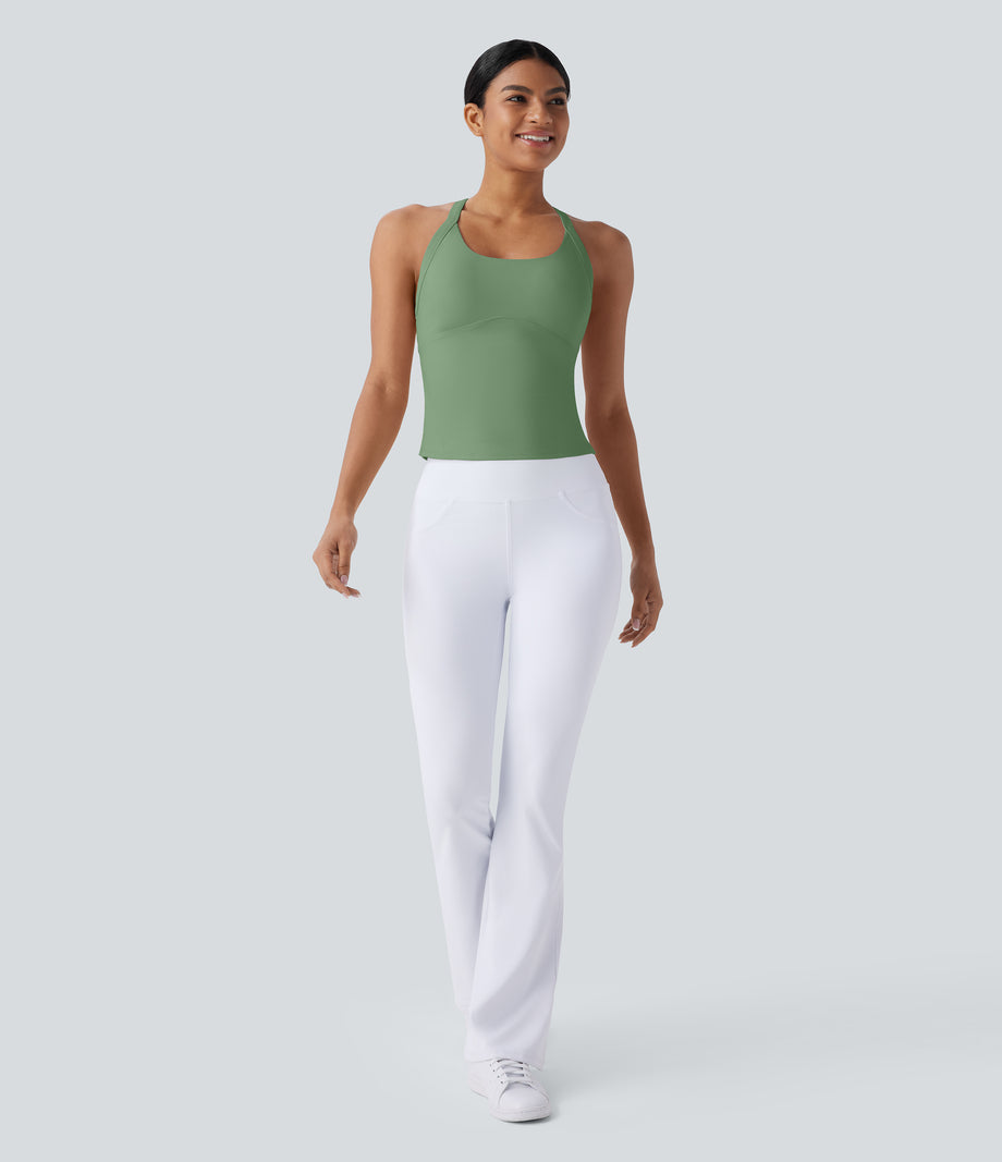 SoftlyZero™ Plush Cut Out Yoga Tank Top A-D Cups - Kashmir