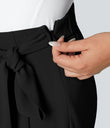 Halara Flex™ High Waisted Tie Side Wide Leg Work Pants - Black