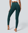 SoftlyZero™ Crossover Pocket Plain Leggings-UPF50+ - Viridian