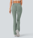 Halara UltraSculpt™ High Waisted Scrunch Butt Lifting Tummy Control Pocket Shaping Yoga Bootcut Leggings - Iceberg Green