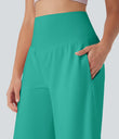 SoftlyZero™ Airy High Waisted Pockets Cool Touch Yoga Bermuda Shorts - Waterfall