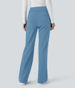 Halara Flex™ DayStretch Mid Rise Side Zipper Pocket Work Flare Pants - Light Azure