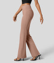 Halara Flex™ High Waisted Back Side Pocket Slight Flare Work Pants - Beaver Fur