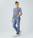 Halara Flex™ High Waisted Pockets Washed Casual Bootcut Jeans - Blue Spruce Denim