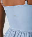 Breezeful™ High Low 2-Piece Pocket Flowy Midi Quick Dry Casual Dress - Thin Ice Blue