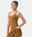 SoftlyZero™ Plush Backless Active Dress - Pumpkin Spice