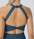 SoftlyZero™ Airy Backless Twisted Cool Touch Dance Active Dress-Easy Peezy Edition - Majolica Blue