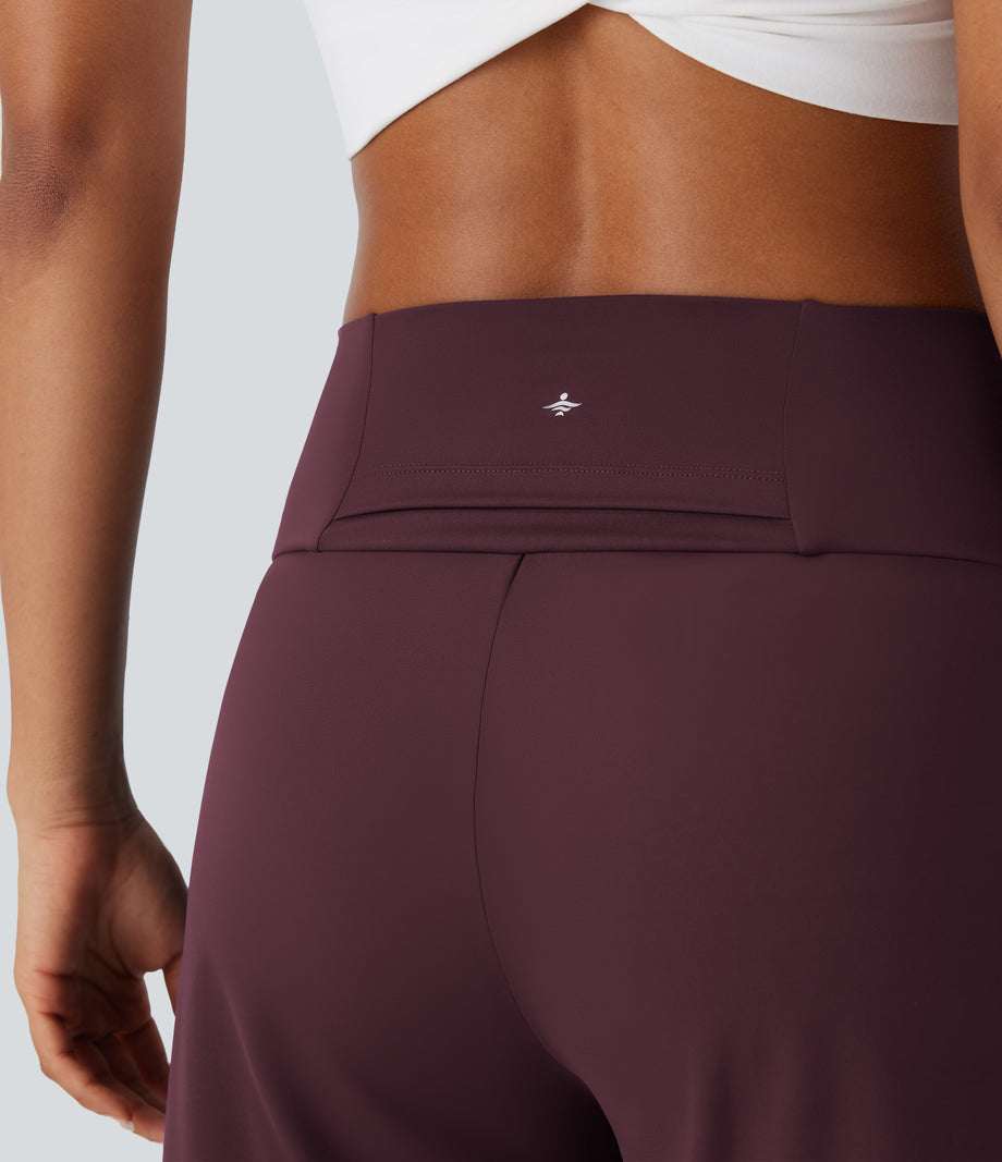 SoftlyZero™ Airy High Waisted Pockets Cool Touch Yoga Bermuda Shorts - Fig