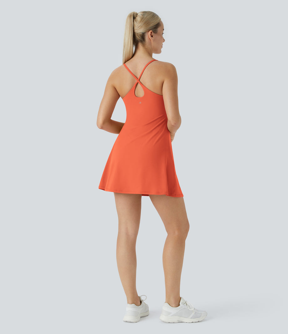 SoftlyZero™ Plush Backless Active Dress - Tigerlily