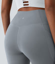 SoftlyZero™ Crossover Pocket Plain Leggings-UPF50+ - Quarry