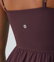 Breezeful™ High Low 2-Piece Pocket Flowy Midi Quick Dry Casual Dress - Amaranth