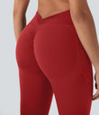 Halara UltraSculpt™ High Waisted Tummy Control Butt Lifting Ruched Pocket Shaping Yoga Leggings - Aura Orange