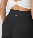 DayStretch Crossover Pocket Hem Wide Leg Yoga Pants-Smile - Black