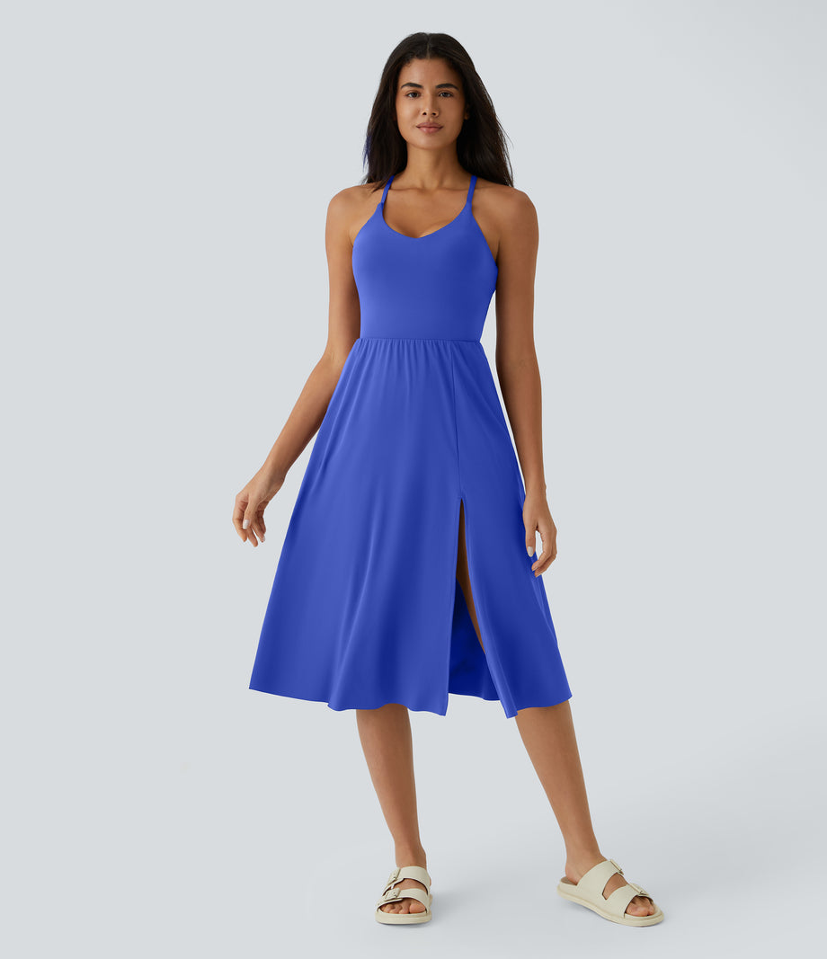 Everyday Midi Chill Dress-La Land - Aster Blue