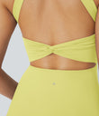 SoftlyZero™ Airy Backless Twisted Cool Touch Dance Active Dress-Easy Peezy Edition - Yellow Pear