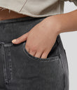 Halara Flex™ High Waisted Pockets Wide Leg Loose Work Jeans - Hemp Rope Black Denim