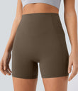 Halara UltraSculpt™ High Waisted Scrunch Butt Lifting Tummy Control Pocket Shaping Workout Biker Shorts 5'' - Thick Earthy Brown