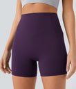 Halara UltraSculpt™ High Waisted Scrunch Butt Lifting Tummy Control Pocket Shaping Workout Biker Shorts 5'' - Blackberry Cordial