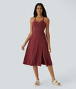 Everyday Midi Chill Dress-La Land - Madder Brown