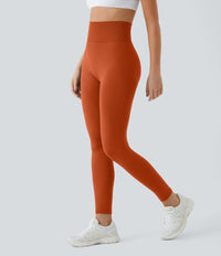 OneForm Seamless Flow High Waisted Ruched Plain Leggings - Potter's Clay