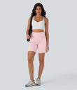 SoftlyZero™ Airy Super High Waisted 2-in-1 Cool Touch Yoga Shorts 7" with Pockets - Primrose Pink