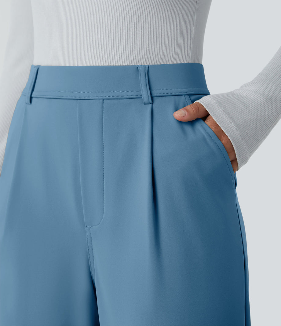 Halara Flex™ DayStretch High Waisted Pocket Work Flare Pants - Light Azure