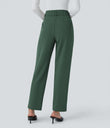 Halara Flex™ High Waisted Pocket Solid Work Tapered Pants - Dark Green