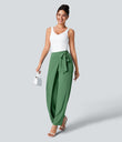 Halara Flex™ High Waisted Tie Side Wide Leg Work Pants - Hills Green
