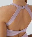 SoftlyZero™ Airy Backless Twisted Cool Touch Dance Active Dress-Easy Peezy Edition - Pink Purple