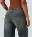 Mottled Dark Blue Denim