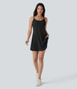 SoftlyZero™ Plush Molded Cups Low Support Dance Active Dress-Easy Peezy Edition A-D Cups - Black