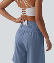 SoftlyZero™ Airy Super High Waisted 2-in-1 Cool Touch Yoga Shorts 9" with Pockets - Infinity