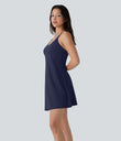 SoftlyZero™ Plush Molded Cups Low Support Dance Active Dress-Easy Peezy Edition A-D Cups - Peacoat