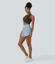 Breezeful™ High Waisted Pocket Quick Dry Casual Shorts 4" - Ballad Blue
