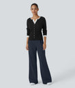 Halara Flex™ DayStretch High Waisted Pocket Work Flare Pants - Midnight Blue