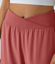 Breezeful™ High Waisted Crossover Quick Dry Resort Pants with Pockets - Kapok Red