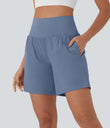 SoftlyZero™ Airy Super High Waisted 2-in-1 Cool Touch Yoga Shorts 7" with Pockets - Infinity