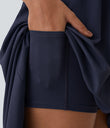 Breezeful™ High Low 2-Piece Pocket Flowy Midi Quick Dry Casual Dress - Patriot Blue