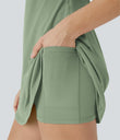 SoftlyZero™ Plush Backless Active Dress - Asparagus