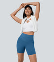 Halara UltraSculpt™ High Waisted Tummy Control Pocket Shaping Training Biker Shorts 7'' - Vallarta Blue