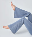 Halara Flex™ High Waisted Crossover Pocket Cool Touch Washed Casual Jeans - Tile Blue Denim