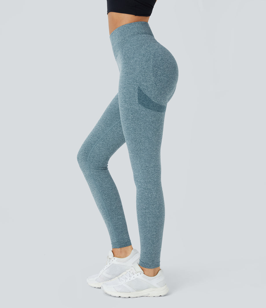 OneForm Seamless Flow High Waisted Booty Scrunch Leggings - Hydro