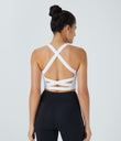 SoftlyZero™ Airy Square Neck Backless Crisscross Cropped Cool Touch Yoga Tank Top-UPF50+ - White