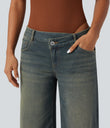 Mottled Dark Blue Denim